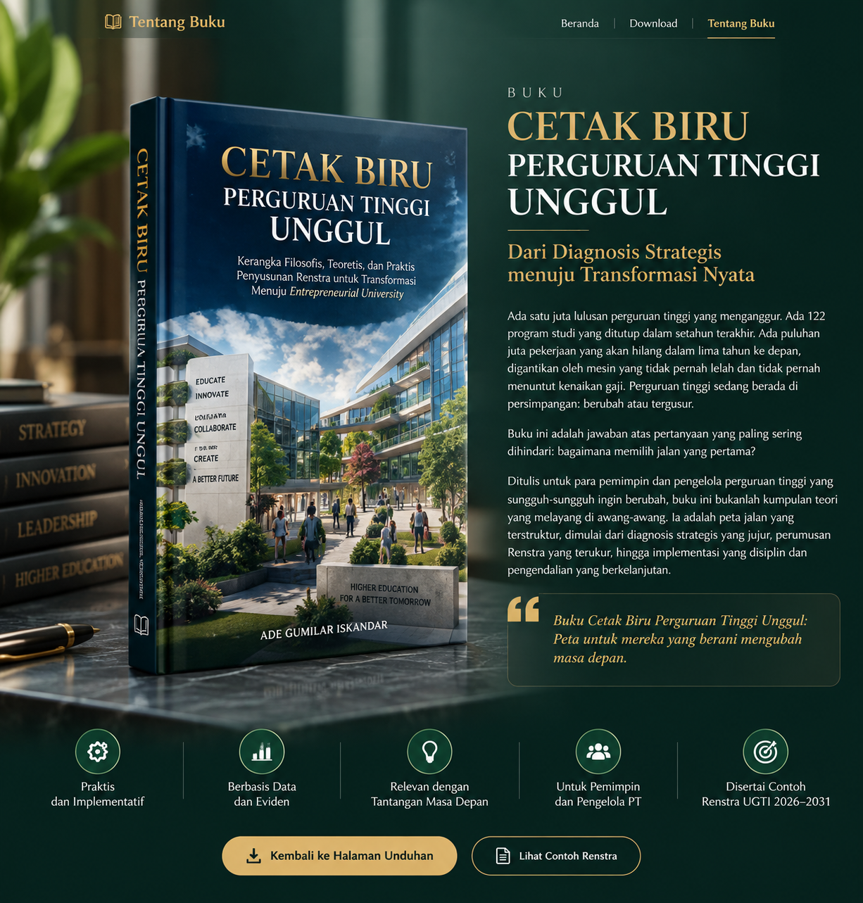 Buku 3D Cetak Biru Perguruan Tinggi Unggul