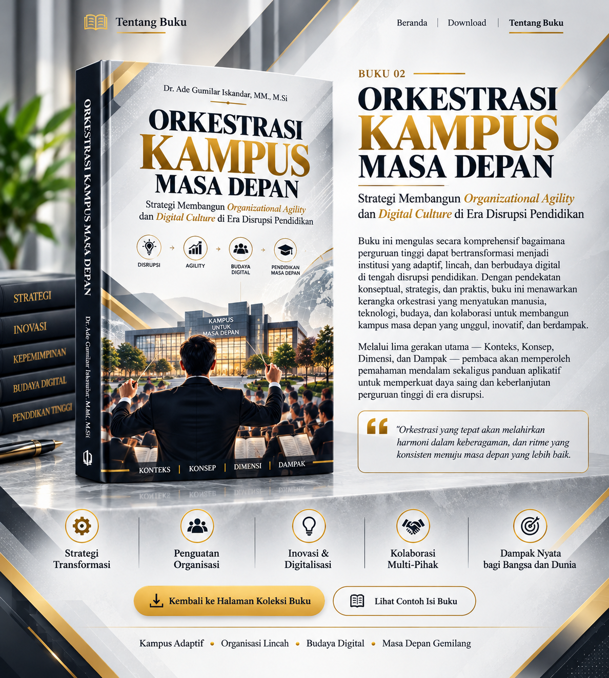 Cover Buku Orkestrasi Kampus Masa Depan